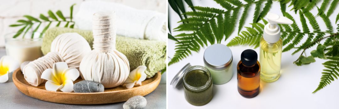 Uleiuri naturale pentru masaj, geluri și creme